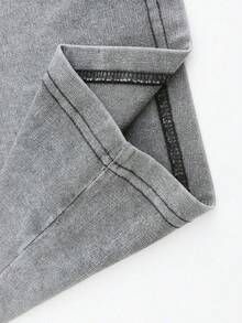 VHUTHK (230 Pure Cotton T-Shirt)  Way Too Much Print, Suitable For Men's Casual, Comfortable, And Fashionable T-Shirt, Street Style Cotton - Grey - View 3