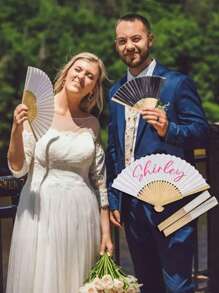 1pc Custom Text Folding Hand Fans,Personalized Hand Fans For Women Foldable,Customized Folding Fan,Customizable Decorative Hand Fans,Wooden Hand Fan,Birthday Gifts,Wedding Gifts,Anniversary,Bridesmaid Return Gifts,Photo Props,Decorate,Bedroom,Living Room,Friends,Family,Men,Women