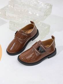 2020-2025新款时尚儿童牛津鞋，黑色，英伦风，适合学校表演，春秋季 - 棕色 - 查看 3