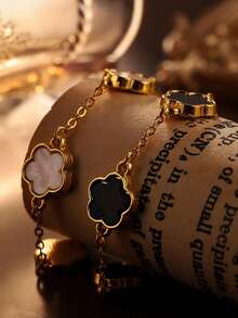 Newsoul 1件优雅925纯银串珠十字架项链，女士珠宝，女友礼物，精致珠宝 - 金色 - 查看 10