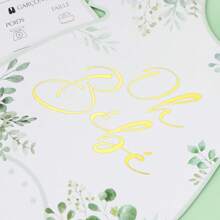 Set de 20 tarjetas de adivinación de la ducha francesa para bebés, revelación de género, juego para bebés, perfecto para padres primerizos, de alta calidad, con diseño de plantas verdes