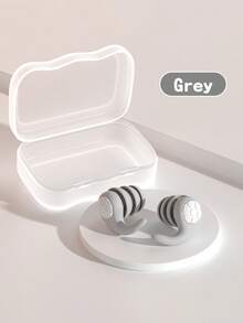 [1 Pair Reusable Sound-Blocking Earplugs] 1 Pair Silicone Earplugs, Comfortable & Durable, Premium Sound-Blocking Earbuds, Reusable For Swimming, Diving, Sleeping & Surfing, Unfragranced, Ear Care Product