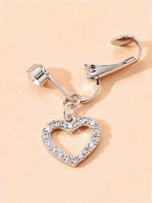 5pcs Gold Fake Belly Button Rings, Women Clip-On Fake Navel Rings, No Piercing Required - 5 Belly Button Clips - View 3