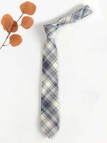 2件套女士休闲格子条纹图案可爱JK领带套装，适合约会、上学、日常穿着、拍照、节日、旅行等场合。 - 彩色 - 查看 2