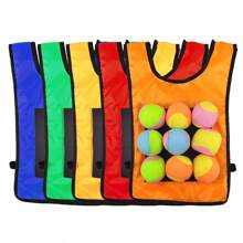 2pcs 39x53cm Outdoor Sticky Ball Vest With 10pcs 6cm Soft Ball Outdoor Interactive Sports Creative Throwing Sticky Target Sandbag Set