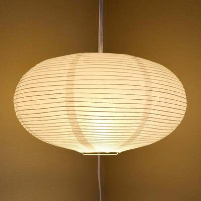 Pantalla de luz de techo plegable de papel de arroz con estilo de farolillo chino de 16 pulgadas, adecuada para decoración del hogar, dormitorio, sala de estar, boda, decoración festiva