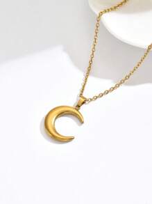 Juego de 1 set de 3 piezas de collares con colgante de sol, luna y estrella chapado en oro de 18k de acero inoxidable, joyería minimalista y elegante para hombres y mujeres