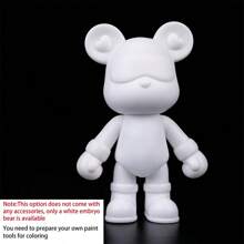 1pc (Only Blank Figurine, Painting Kit Not Included) DIY Gift Graffiti Painting Figurine, Fluid Bear Paints, Flowing Cute Bear Painting Creative Painting Supplies DIY Painting Set, Creative Home Decor Handmade Doll Small Statue Doll, Birthday/Valentine's Day Gift. (Random Style, Color With Slight Variations)