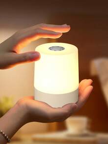 1pc 3-Color Touch Sensor Lamp, Bedside Night Light, Desk Lamp, 800mAh Battery Capacity, Dimmable, Suitable For Bedroom, Room, Living Room, Office, Home Decor, Christmas, LED Light - Touch Night Light - View 5
