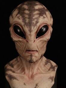 1pc, Sci-Fi UFO Alien Mask, Horror Headgear, Latex Mask, Synthetic Latex, Realistic Mask, Interesting Full-Neck Headdress, Prank Props, Daily Cosplay Costume Shooting Props, Bar, Club Carnival Party Supplies, Stage Performance Accessories (Latex Material Has A Slight Odor) Home Decor Halloween Decor Fall Decor Room Decor - Multicolor - View 8
