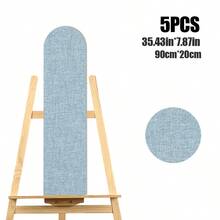 5pcs Colorful Arched Fabric Wall Stickers - Self-Adhesive DIY Anti-Collision Wall Borders, Easy To Peel And Stick, Customizable, Thick And Non-Transparent, Suitable For Living Room, Bedroom, Study, Store, Color Blocking Wall Decor | Home Decor - Multicolor - View 10