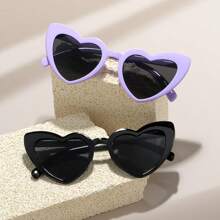 pokemon 1 pieza Nuevas gafas de sol con forma de corazón, diseño único, para hombres y mujeres, apropiadas para fiestas europeas y americanas, para famosos en línea y fotos callejeras