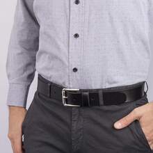 Cinturón Piel Hombre 1 1/2 pulgadas - Negro - - Ver 10