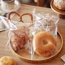 50 Pcs Baking Shop Specific Self Sealing Bag | Plastic Paper Material Waterproof And Moisture-Proof | Biscuit And Bread Packaging | Clean And Non Stick, Easy To Store Sealed Bag - Trong suốt - Xem 3