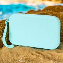 14 colores disponibles, bolsa de cosméticos de silicona lavable de gran capacidad, bolsa de playa, organizador de maquillaje, clutch de playa