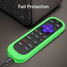 Fintie Protective Case For Roku Voice Remote Pro 2nd Edition CaseBot Lightweight Anti Slip Friendly Shockproof Silicone Remote Cover For Roku Ultra 2024 RCB1R Controller Green Glow - 綠光 - 查看 4