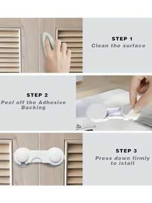 4 pièces/8 pièces Serrure de tiroir/placard réglable, protection anti-pincement, sans perçage nécessaire, ouverture d'un seul clic, cadeau familial d'Halloween, élément essentiel pour la maison, convient pour les réfrigérateurs, tiroirs, lave-vaisselle, fours, placards, armoires, salles de stockage alimentaire