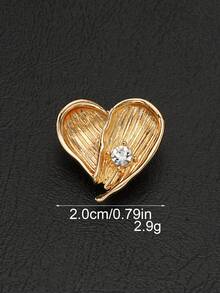 8颗/套 不对称心形条纹水钻金属纽扣，用途广泛，可用于衬衫、开衫、连衣裙、西装、外套、夹克、DIY鞋子、帽子、包包、礼品盒、手工艺品等。 - 彩色 - 查看 9