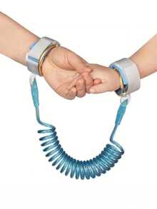 1件装婴儿防走失安全手环，弹簧绳牵引带|婴儿防走失带 - 彩色 - 查看 3