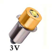 P13.5S PR2 大功率 LED 手电筒灯泡，DC 3V、DC4-26V 4.5V 6V 9V 12V 18V LED 升级灯泡，适用于 Maglite，3W 247LM 6000K 亮白，LED 转换套件，适用于 3 4 5 6 C/D 手电筒嵌入式照明