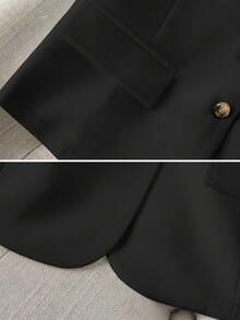 女士休闲轻便单排扣无袖西装外套，适合春夏季