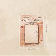 12 包复古烧焦记事本 - 复古植物和蝴蝶，用于学校、办公室和 DIY 装饰的自粘式记事本，秋日梦幻系列，可爱的记事本，办公用品，仿古风格艺术插图