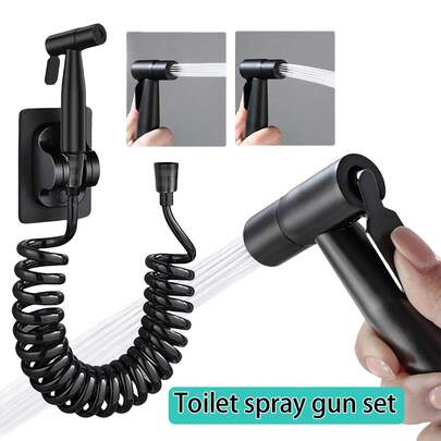 Tatukiko Handheld Toilet Bidet Spray, Adjustable Water Pressure, With Hose, Pet Cleaning Kit, Bathroom Hygiene, For Cleaning Cloth Diapers (Easy To Install, Stainless Steel) Bathroom Accessories Bathroom Tools