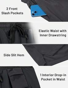 2 Pack Gym Shorts For Men Quick Dry Athletic Shorts With Brief Liner/Pockets For Running Workout Active, 3 Inch Inseam - Black/Dark Grey - View 4