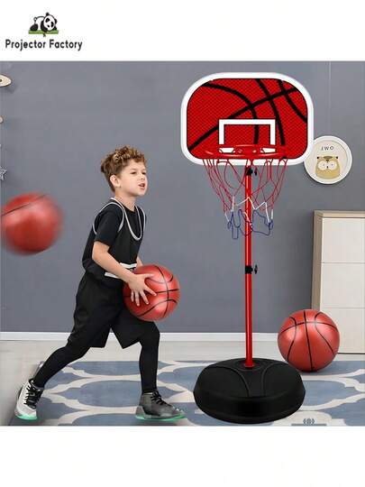LIPETY Portable Basketball Hoop, 41.3-70.5INHeight Adjustable Kids Basketball System Hoop Stand With Ball And Pump For Children And Adolescents Aged 4-14 Indoor Outdoor Basketball Playing Training
