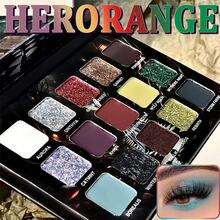 15 色动漫地下眼影盘，大地色调，闪亮哑光和高光质地，精细研磨，持久防水，打造迷人眼妆，内置镜子，适合烟熏眼妆，珍珠，多功能化妆盘，非常适合万圣节、圣诞节、狂欢节、派对、化妆派对、角色扮演、生日、情人节礼物，HERORANGE - 彩色 - 查看 5