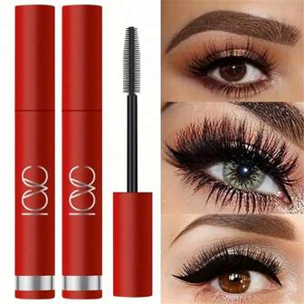 Mascara 4D imperméable, noir, extra long, volumisant, longue tenue, anti-bavure, ajoute facilement longueur, profondeur et charme