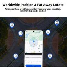 RSH 4 Packs Smart Tag For Android, Wireless Smart Tracker, Works For Google Find My App (Only For Android), Worldwide Positioning Device, For Keys, Bags, Wallets, Pet, Bicycle, Elderly, Suitcases(Mobile Phone System Requinements: Requires Android 9 Or Later) - Multicolor - View 7