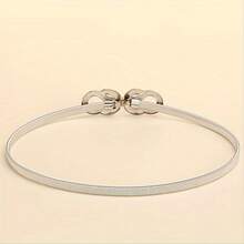 New Summer Women's Stretch Belt, Gold Matching Silver Belt, Can Match Dress And Jumpsuit, Decorated With Spring Chain Design, Multifunctional - Vàng - Xem 7