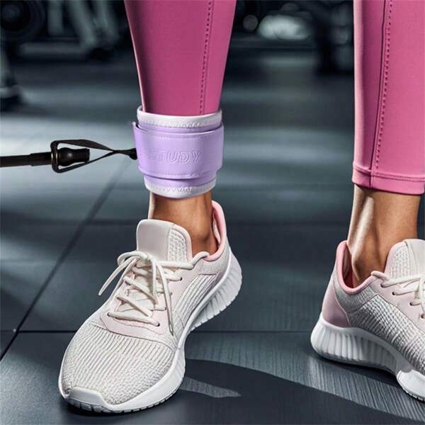 1PC PU Leather Wrist Straps Ankle Straps Foot Support Cuffs For Cable Machines Gym Home Fitness Equipment Women Yoga Pilates Resistance Bands Exercise Wristbands