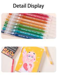 Languo 90-Color Acrylic Paint Markers - 1.0mm Fine Tip Gel Ink Pen, Blendable Vibrant For Rock/Glass/Wood DIY Craft Decor,Student Art Supplies , Back To School Gifts