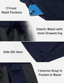 2 Pack Gym Shorts For Men Quick Dry Athletic Shorts With Brief Liner/Pockets For Running Workout Active, 3 Inch Inseam - Navy/Dark Grey - View 6