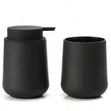 2 Piezas Juego de Accesorios de Baño que Incluye Dispensador de Jabón, Espumador, Soporte para Cepillo de Dientes, Vaso, Herramientas Prácticas de Baño, Accesorios de Baño