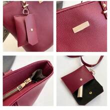 Borse a mano alla moda da donna, borsa a tracolla, borsa a tracolla con manico superiore, set da 3 pezzi