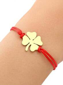 New Handmade Four-Leaf Clover Braided Bracelet, Popular In Europe And America