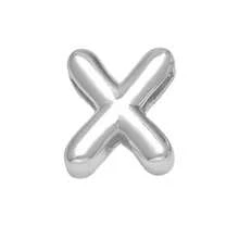 26个字母光滑手链，适合女性，DIY名字手链，镀金首饰 - 銀色 - 查看 29