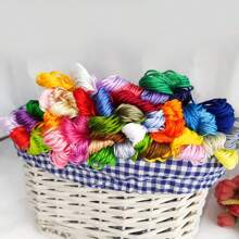 24/50/100/150/200/250 buc ață de brodat în culori mixte, lungime aprox. 800 cm/315 inci, 6 fire împletite, fire de brodat colorate DIY, accesoriu pentru tricotat pulovere, culoare aleatorie