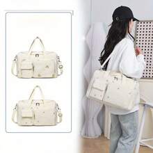 2025新款高品质波士顿风格韩版孕妇手提包大容量刺绣多功能孕妇旅行托特包单肩包 - 彩色 - 查看 6