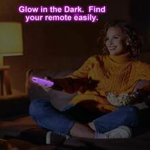 4Pack Case For Roku Remote Cover For Hisense  Roku TV Steaming Stick Express Universal Replacement Controller Silicone Sleeve Skin Glow In The Dark Green Sky Purple Red - XanhBầu trờiTímĐỏ - Xem 2