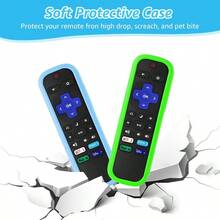 3+2 Packs Replacement Remote Control For Roku With Soft Silicone Case Universal Remote For  Roku Hisense Roku Onn Roku Westinghouse Roku  Roku Smart TVs (Not For Roku Stick Box) - 2PackRemote & Vỏ màu xanh & Vỏ màu tím & Xanh lá - Xem 7