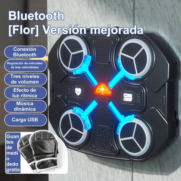 Máquina de boxeo con música Bluetooth inteligente, guantes de boxeo montados en la pared para adultos y niños, juguetes para el hogar.