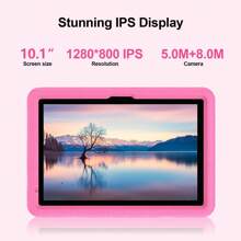 Unleash Their Potential! This Android 14 Kids' Tablet Features An 8-Core Processor, 8GB RAM (4GB + 4GB Expansion), And 128GB Storage For Endless Learning And Fun On Its 10.1-Inch 1280*800 IPS HD Screen. Stay Connected With 5G WiFi + WiFi 6, Enjoy Hours Of Play With The 8000mAh Battery, And Capture Memories With Dual Cameras. Parents Love The Parental Controls And Pre-Installed Educational Apps, All Safe In A Durable Protective Case!