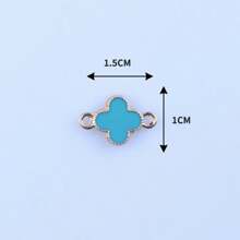 10 peças/conjunto Estilo Coreano Trevos de Liga Pingente de Óleo DIY Brincos Pulseira Encantos Feitos à Mão, Adequado Para Amigos/Família/Professores/Amantes/Homens e Mulheres/Aniversário/Reunião/Presente Perfeito/Festa