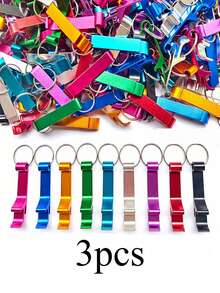 100/1/6pcs Metal Beer Bottle Opener Keychain, Wedding Party Favor, Bar Soda & Beer Opener