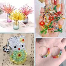 1200/2400 件 48 色 6 毫米果冻状双切面锥形亚克力珠，适用于 DIY 珠宝制作、手链、项链工艺用品 - 彩色 - 查看 6