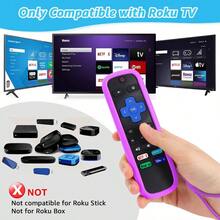 3+2 Packs Replacement Remote Control For Roku With Soft Silicone Case Universal Remote For  Roku Hisense Roku Onn Roku Westinghouse Roku  Roku Smart TVs (Not For Roku Stick Box) - 2PackRemote & Vỏ màu xanh & Vỏ màu tím & Xanh lá - Xem 2